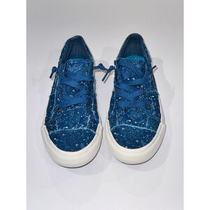 Blowfish Blue Celestial Astrology Sun Moon Slip On Sneakers
